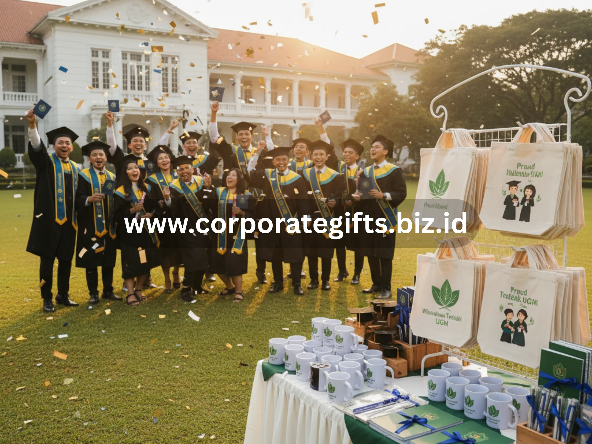 Mug custom dan tote bag sebagai hadiah kenang-kenangan wisuda mahasiswa